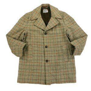 Vintage Amana Woolen Mills Wool Jacket Lined Plaid Mens Size 42 General Store